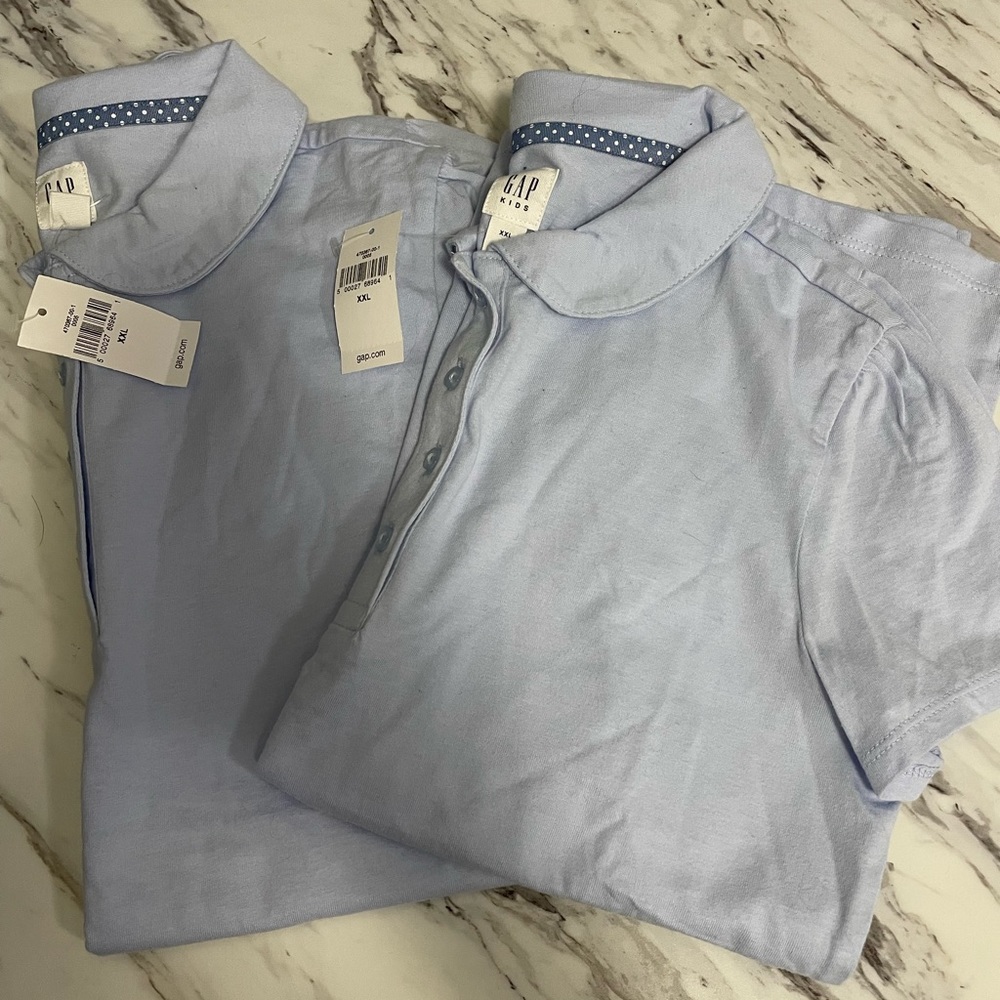 NWT. Gap light blue uniform polo